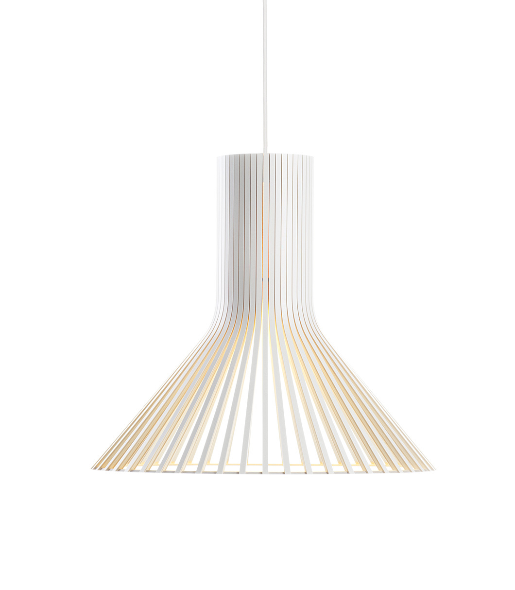 Puncto 4203 pendant lamp is available in white laminated