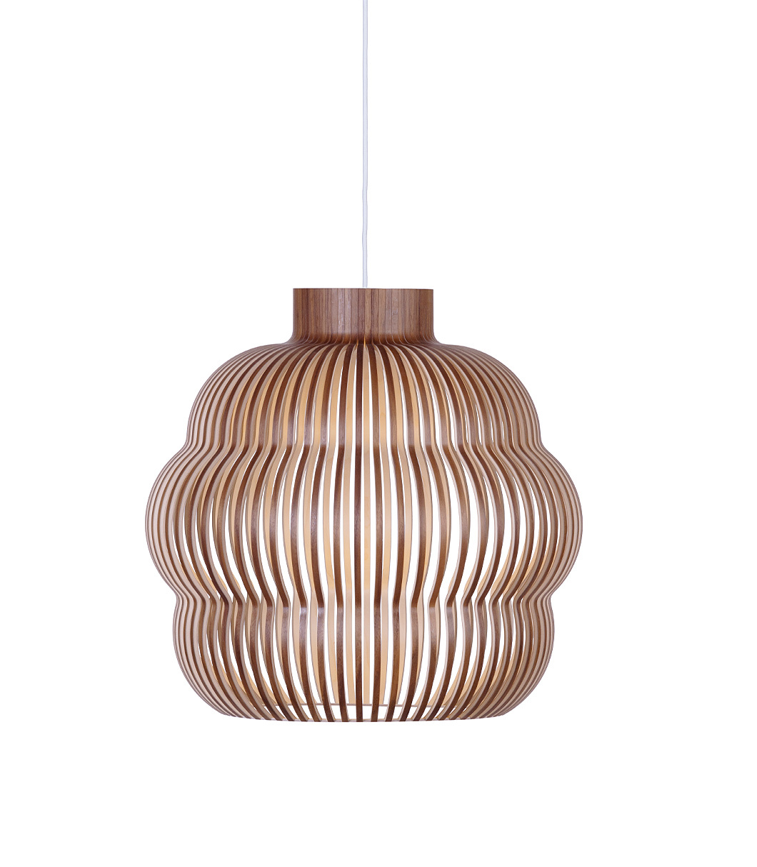 Kumulo 5200 pendant lamp is available in walnut veneer