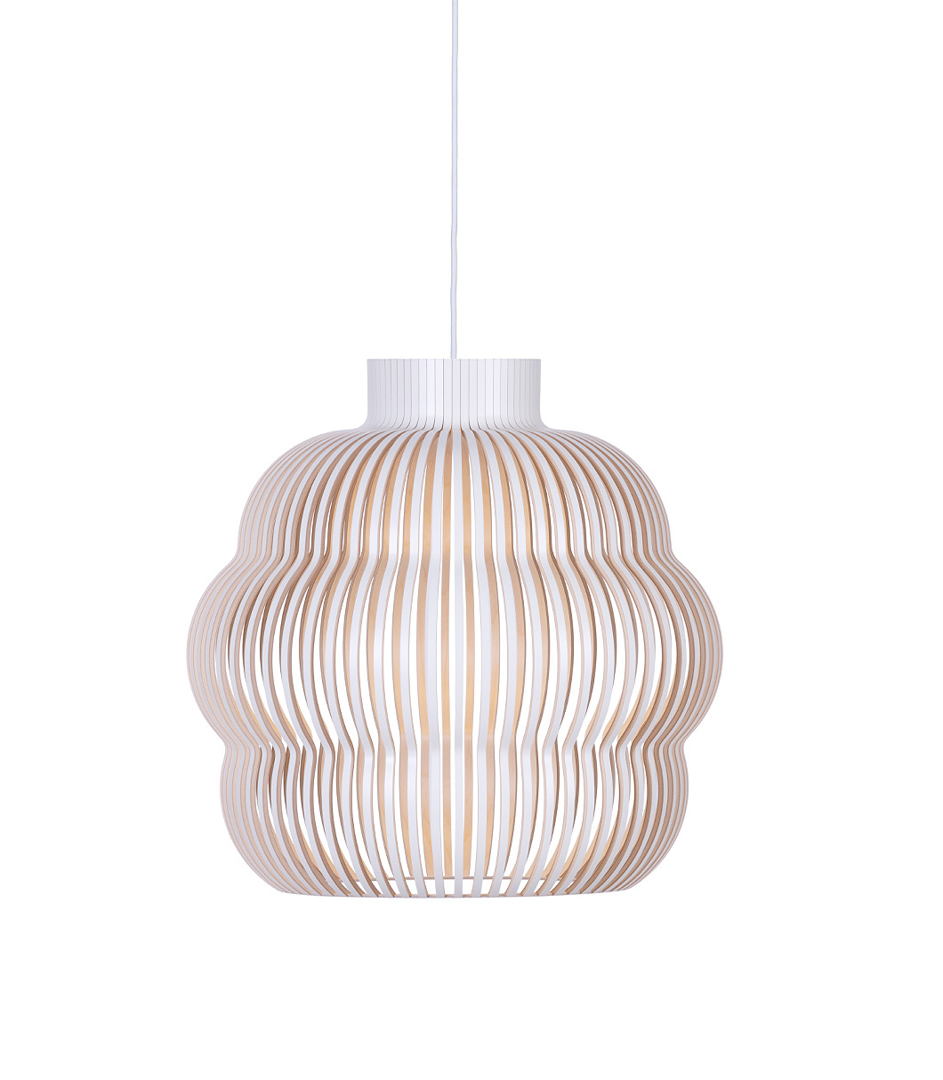 Kumulo 5200 pendant lamp is available in white laminated